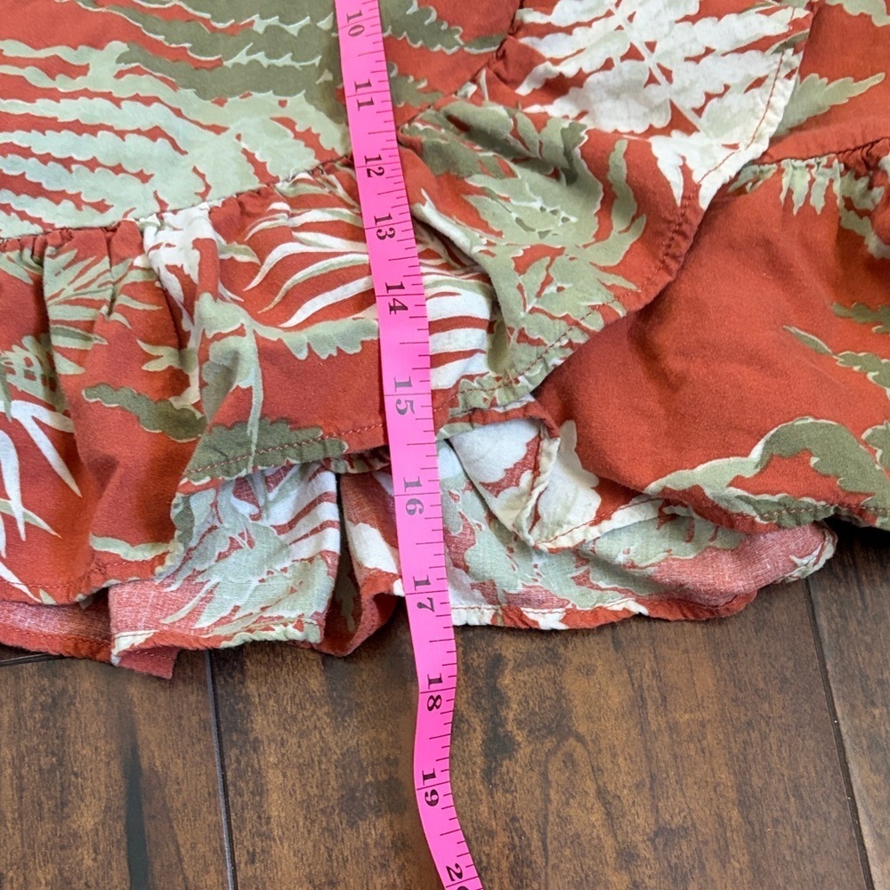 Zara Orange and Green Wrap Floral Skirt XS - Picture 5 of 6